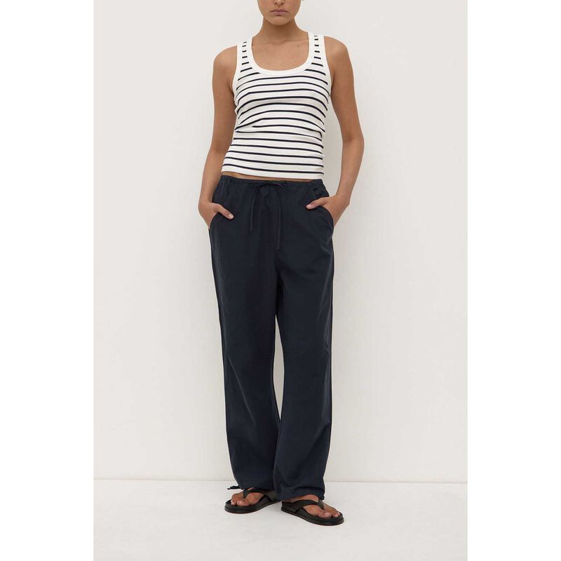 Assembly Label Leony Stripe Tank True Navy Antique White image number 3